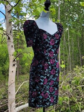 Vintage 90's Puff-Sleeve Dress